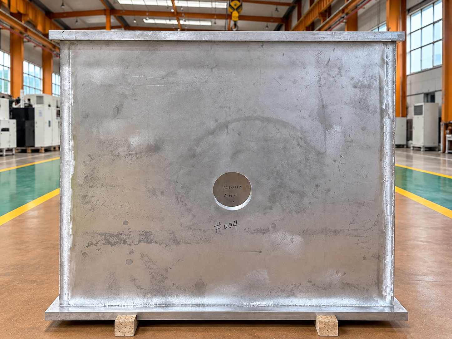 Gro&szlig;e Aluminium-Vakuumkammer, hergestellt durch Reibr&uuml;hrschwei&szlig;en